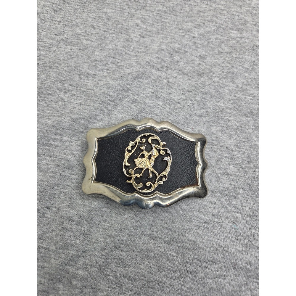 Womens Vintage Line Square Dance Country Dancing Couple Belt Buckle Western